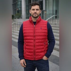 Polo by Ralph Lauren Bold Red Quilted Vest